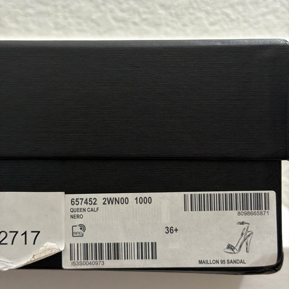 Authentic Saint Laurent Maillon 95 Sandal – Black Leather 36.5 EU - Picture 10 of 10